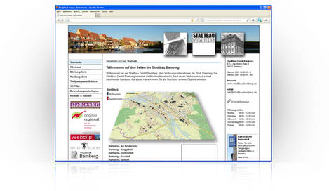 Website "Stadtbau Bamberg GmbH"